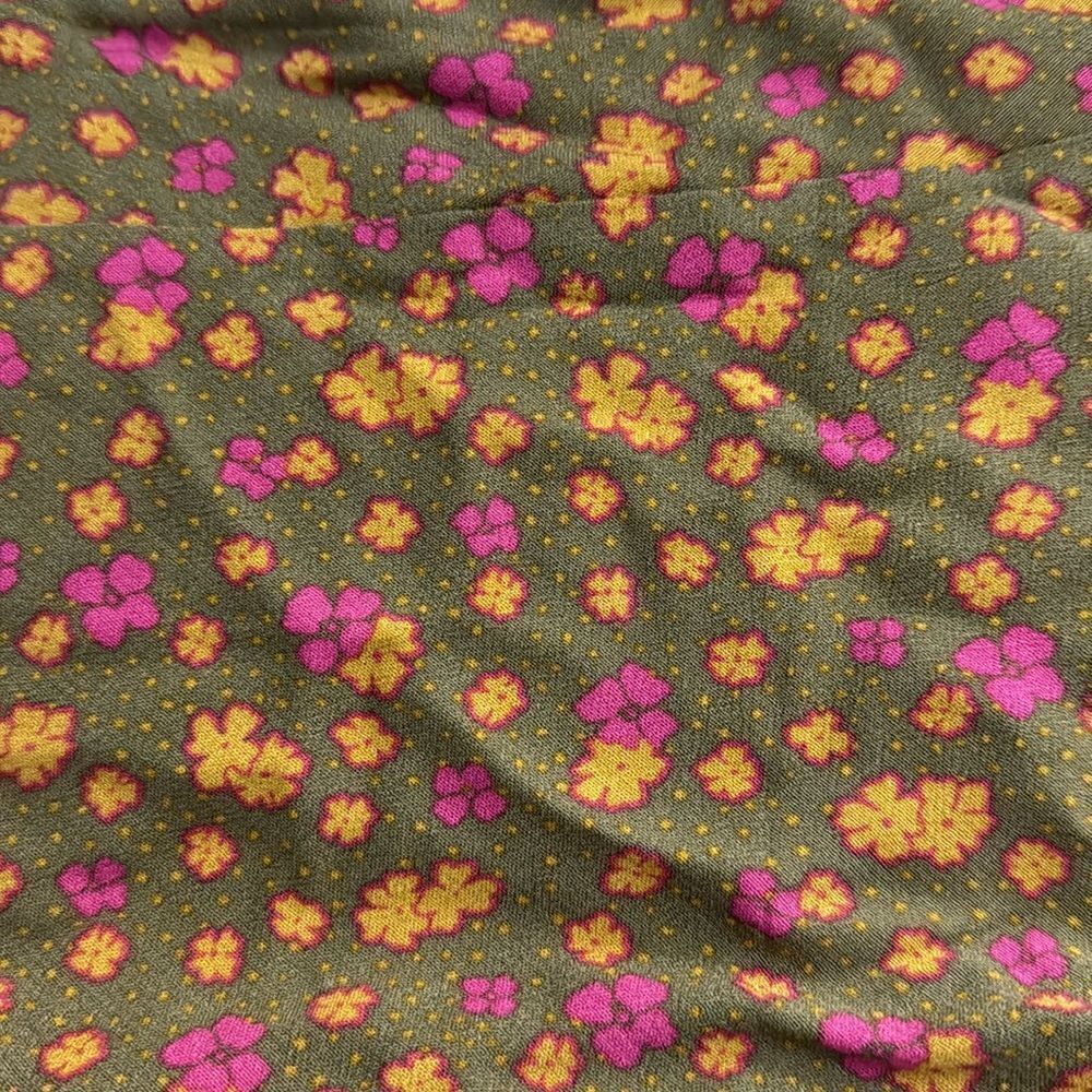 Free People IRL Midi Skirt Size 4 Green - Picture 6 of 7